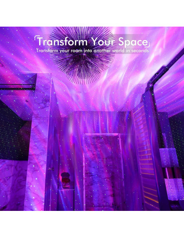 Proyector Galáctico Rossetta 4 en 1 con Ruido Blanco y Bluetooth