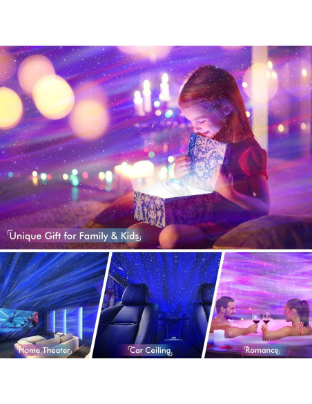 Proyector Galáctico Rossetta 4 en 1 con Ruido Blanco y Bluetooth