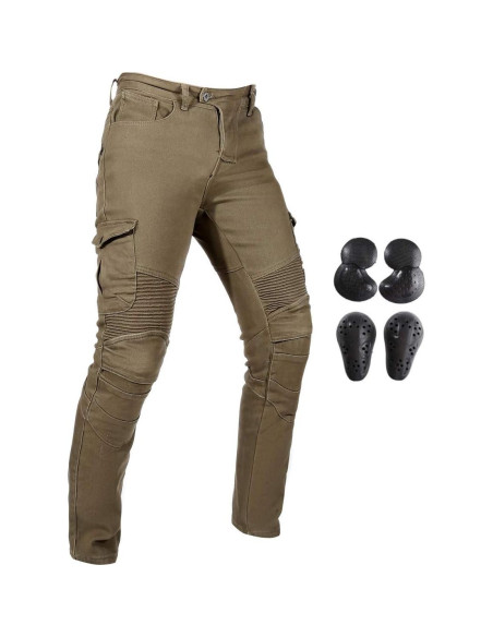 Jeans de Motocicleta Takuey PV06 Verde Ejercito S 80 cm