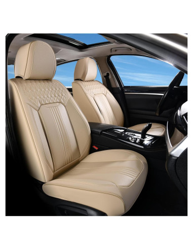 Cubiertas de Asiento Coverado SCU031 Beige Impermeables Universal