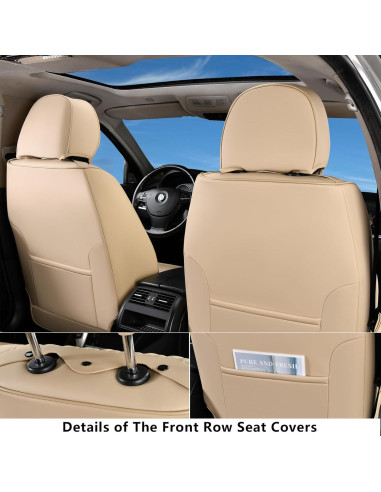 Cubiertas de Asiento Coverado SCU031 Beige Impermeables Universal