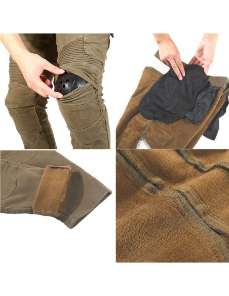 Jeans de Motocicleta Takuey PV06 Verde Ejercito S 80 cm