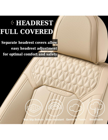 Cubiertas de Asiento Coverado SCU031 Beige Impermeables Universal