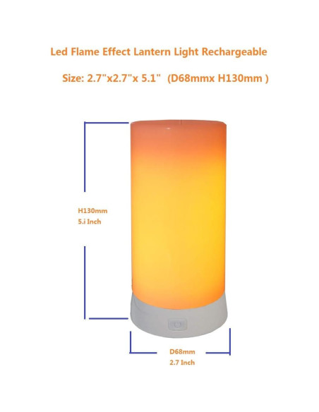 Linterna LED Efecto Llama QLEE Recargable USB 4 Modos IP44 Linterna LED Efecto Llama QLEE Recargable USB 4 Modos IP44