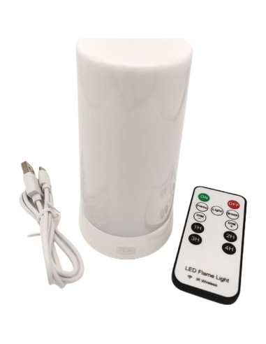 Linterna LED Efecto Llama QLEE Recargable USB 4 Modos IP44