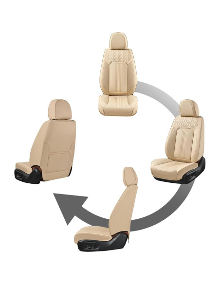 Cubiertas de Asiento Coverado SCU031 Beige Impermeables Universal