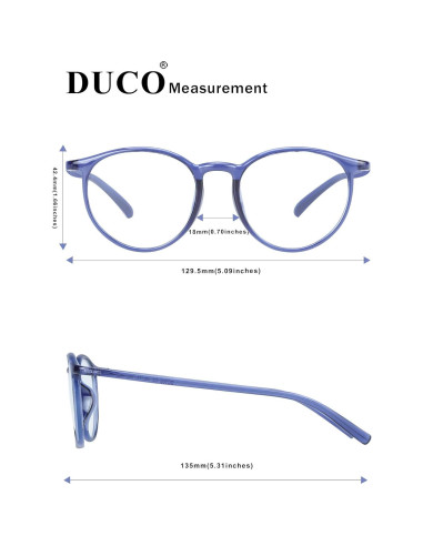 Gafas de Lectura DUCO Superligeras con Bloqueo Luz Azul