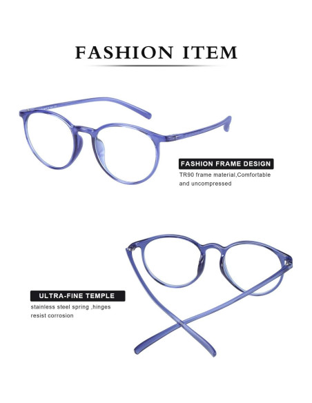 Gafas de Lectura DUCO Superligeras con Bloqueo Luz Azul