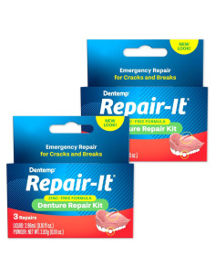 Kit de Reparación Dentaduras Dentemp - Paquete de 2