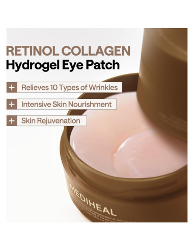 Parches para Ojos Mediheal Retinol Colágeno 60 Unidades