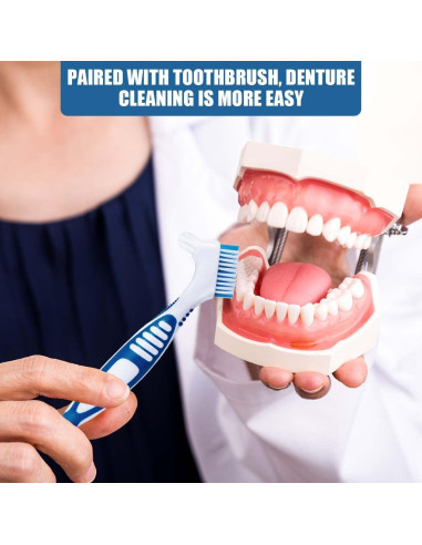 Caja de Baño para Dentaduras KISEER Negra con Cepillo y Cesta