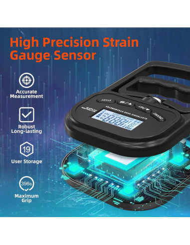 Dinamómetro de Mano Inaepeak 180kg Electrónico Recargable