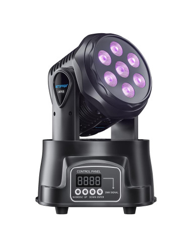 BETOPPER Luz DJ Cabeza Móvil Mini RGBW 7x8W para Eventos