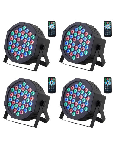 Luces LED Par VEVOR JM-P13, 36 colores, 7 modos, DMX