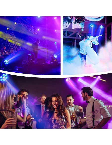 BETOPPER Luz DJ Cabeza Móvil Mini RGBW 7x8W para Eventos