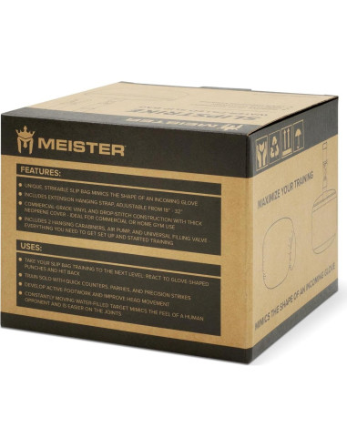 Bolsa de Boxeo Meister SlipStrike Llenada de Agua 18cm Negro
