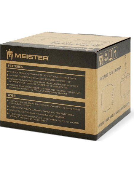 Bolsa de Boxeo Meister SlipStrike Llenada de Agua 18cm Negro