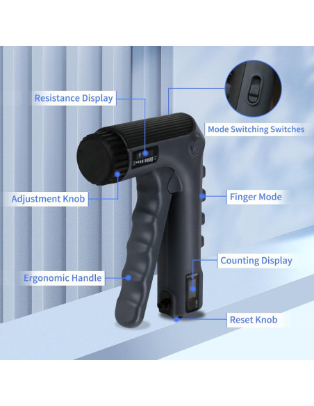 Entrenador de Fuerza de Agarre HXD-ERGO Ajustable 5-60 kg