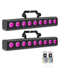 Barra de Luz LED 50W RGBW DMX con Control Remoto 2Pack