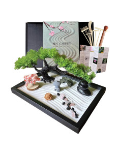 Jardín Zen para Escritorio Earthy Blendz 28x19 cm Negro