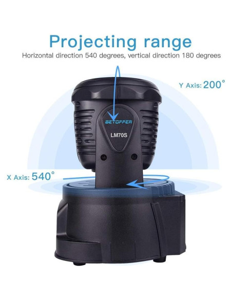 BETOPPER Luz DJ Cabeza Móvil Mini RGBW 7x8W para Eventos