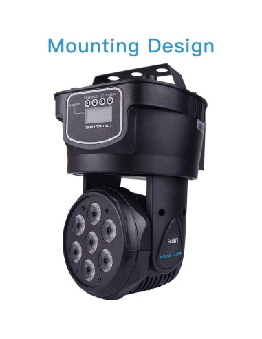 BETOPPER Luz DJ Cabeza Móvil Mini RGBW 7x8W para Eventos