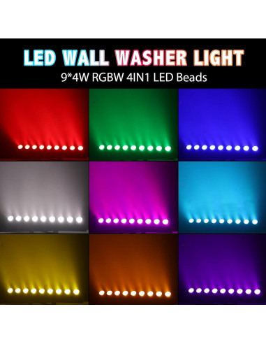 Barra de Luz LED 50W RGBW DMX con Control Remoto 2Pack