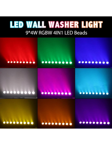 Barra de Luz LED 50W RGBW DMX con Control Remoto 2Pack
