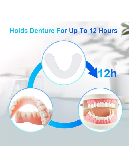 120 Almohadillas Adhesivas para Dentaduras Inferiores Ovovo