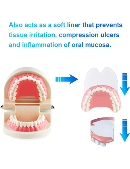 120 Almohadillas Adhesivas para Dentaduras Inferiores Ovovo