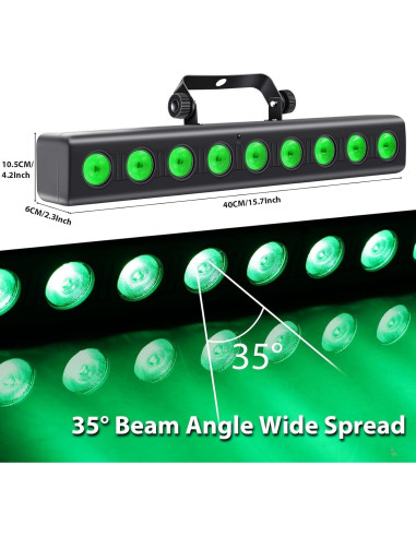 Barra de Luz LED 50W RGBW DMX con Control Remoto 2Pack