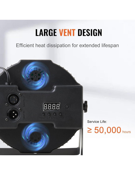 Luces LED Par VEVOR JM-P13, 36 colores, 7 modos, DMX