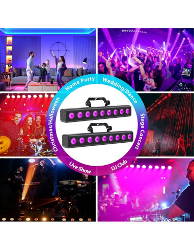 Barra de Luz LED 50W RGBW DMX con Control Remoto 2Pack