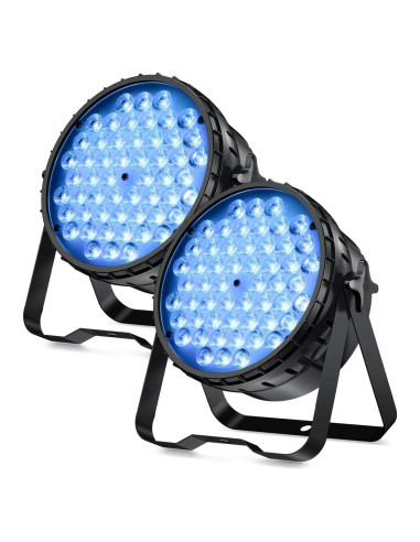 BETOPPER Luz DJ 2 Pzs 54x3W LED Par DMX Estroboscópica