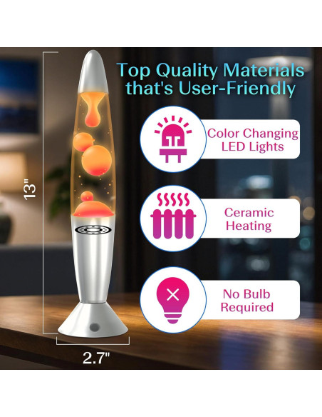 Lámpara LED Jambo 33 cm 17 colores con control remoto