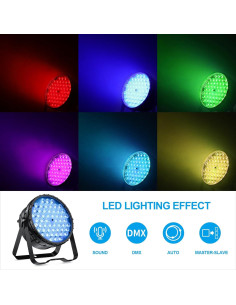 BETOPPER Luz DJ 2 Pzs 54x3W LED Par DMX Estroboscópica 2