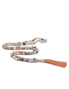 Collar Japamala 108 Cuentas Naturales KIKILA Amazonita 8mm