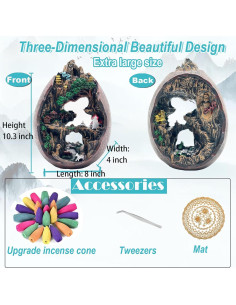 Quemador de Incienso Cascada Zvaiuk 28x13x33cm Resina 2