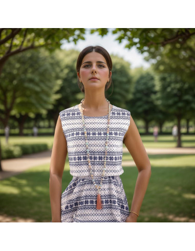 Collar Japamala 108 Cuentas Naturales KIKILA Amazonita 8mm