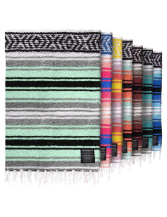 Manta Mexicana Hecha a Mano Nación de Hidratación 180x120cm Verde Aqua