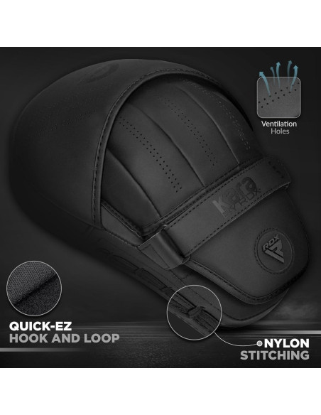 Almohadillas de Boxeo RDX F6 Curvadas de Cuero 25.4 cm