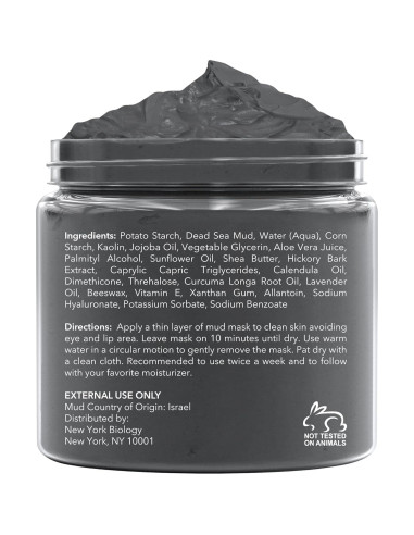 Máscara de Barro del Mar Muerto New York Biology 248g - Lavanda