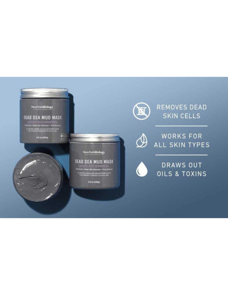 Máscara de Barro del Mar Muerto New York Biology 248g - Lavanda