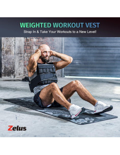 Chaleco con peso ajustable ZELUS 9kg para entrenamiento 2