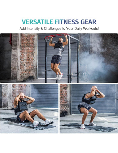 Chaleco con peso ajustable ZELUS 9kg para entrenamiento