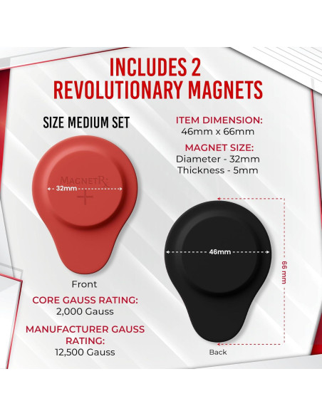 Kit de Imanes Biomagnéticos MagnetRX - 2 Unidades Medianas