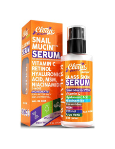 Suero Facial Antienvejecimiento Clean Brands 59 ml con Mucina de Caracol