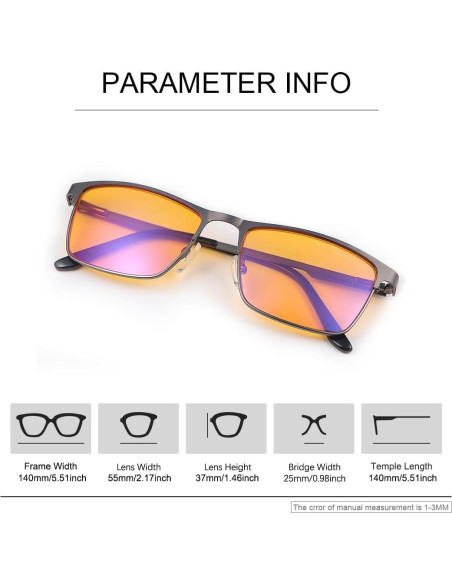 Gafas de Bloqueo de Luz Azul MIRYEA UV400 Ámbar para Juego Gafas de Bloqueo de Luz Azul MIRYEA UV400 Ámbar para Juego