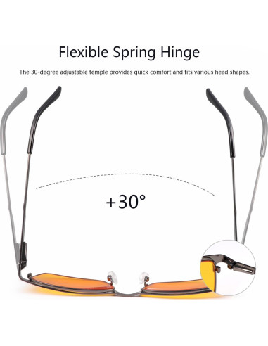 Gafas de Bloqueo de Luz Azul MIRYEA UV400 Ámbar para Juego