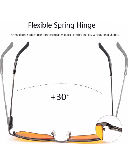 Gafas de Bloqueo de Luz Azul MIRYEA UV400 Ámbar para Juego Gafas de Bloqueo de Luz Azul MIRYEA UV400 Ámbar para Juego